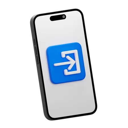 Mobile Sign In  3D Icon