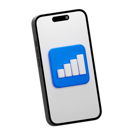 Mobile Signal Bar  3D Icon
