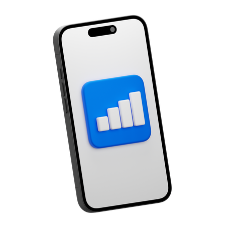 Mobile Signal Bar  3D Icon