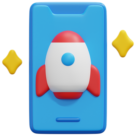 Mobile Startup  3D Icon