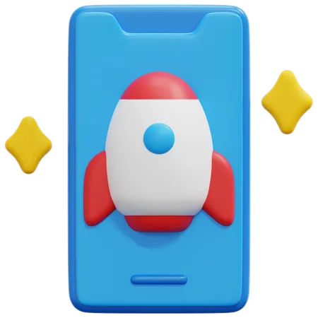 Mobiler Start  3D Icon