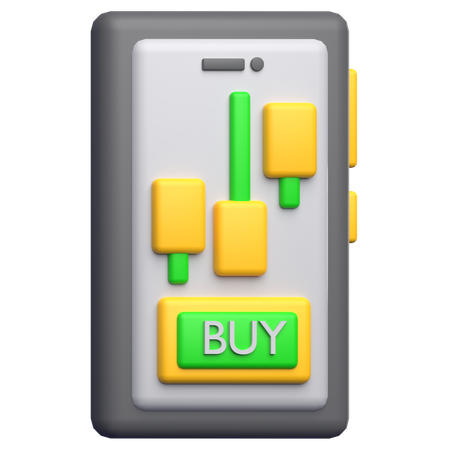 Mobile Stock  3D Icon