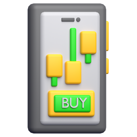 Mobile Stock  3D Icon