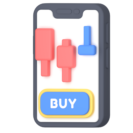 Mobile stock  3D Icon