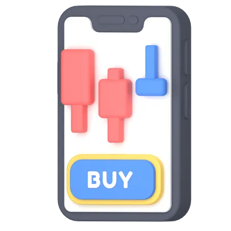 Mobile stock  3D Icon