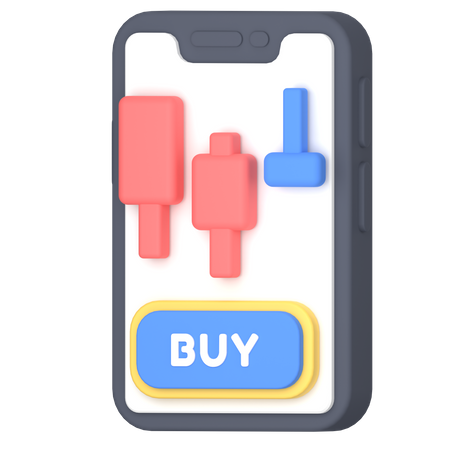 Mobile stock  3D Icon