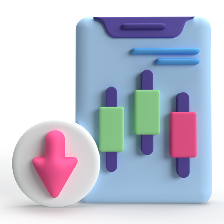 Mobile Stock Market  3D Icon