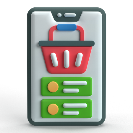 모바일 매장  3D Icon