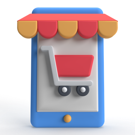 Mobile Store  3D Icon