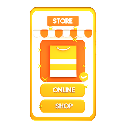 Mobile Store  3D Icon