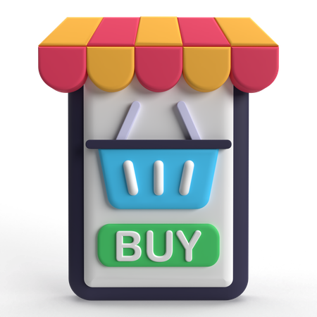 Mobile Store  3D Icon