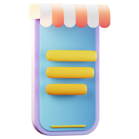 Mobile Store  3D Icon