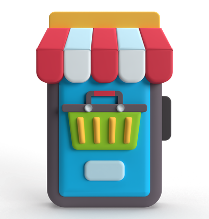 Mobile Store  3D Icon