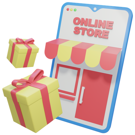 Mobile Store  3D Illustration