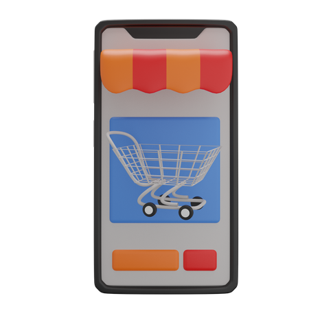 Mobile Store  3D Illustration