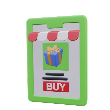 Mobile Store Ecommerce Icon 3 D Illustration 3D Icon