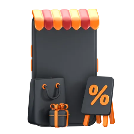 Mobile Store  3D Icon