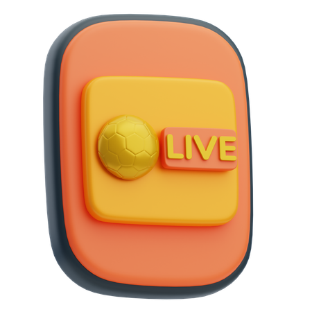 Mobile Streaming  3D Icon