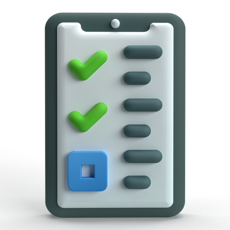 Mobile Survey  3D Icon