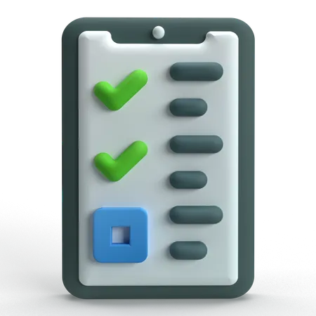Mobile Survey  3D Icon