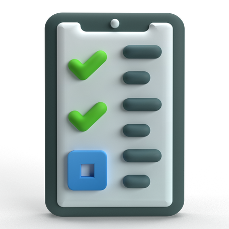 Mobile Survey  3D Icon