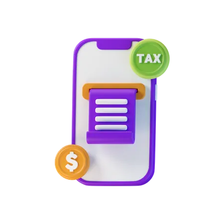 Mobile Tax  3D Icon