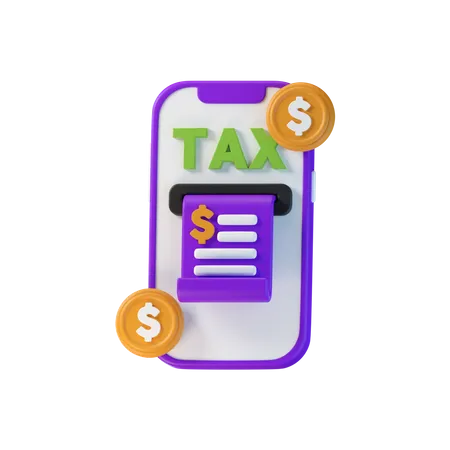 Mobile Tax  3D Icon