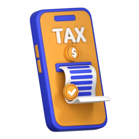 Mobile Tax  3D Icon