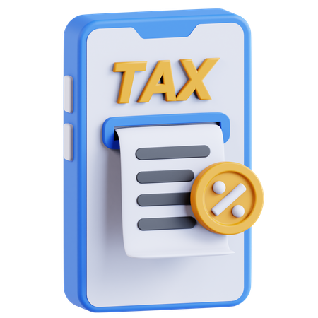 Mobile tax  3D Icon