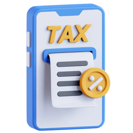 Mobile tax  3D Icon