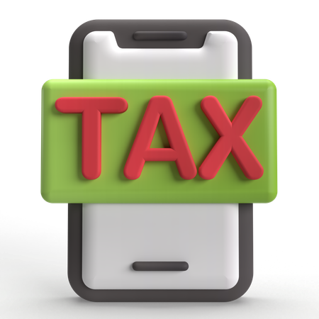 Mobile Tax  3D Icon