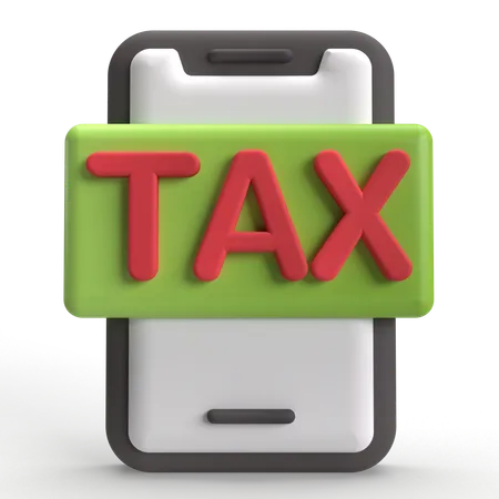 Mobile Tax  3D Icon