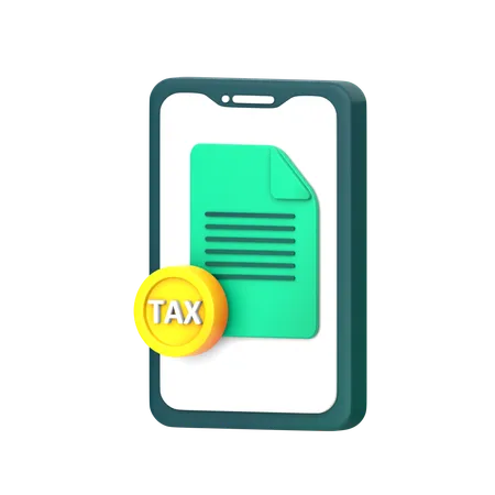 Mobile Tax  3D Icon