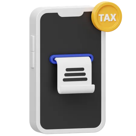 Mobile Tax  3D Icon