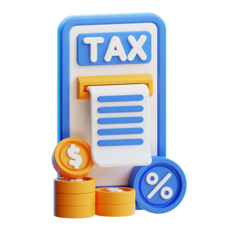 Mobile Tax  3D Icon