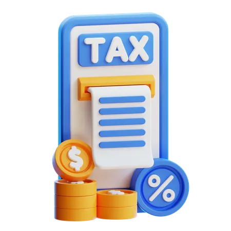 Mobile Tax  3D Icon