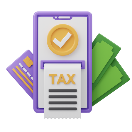 Mobile Tax  3D Icon