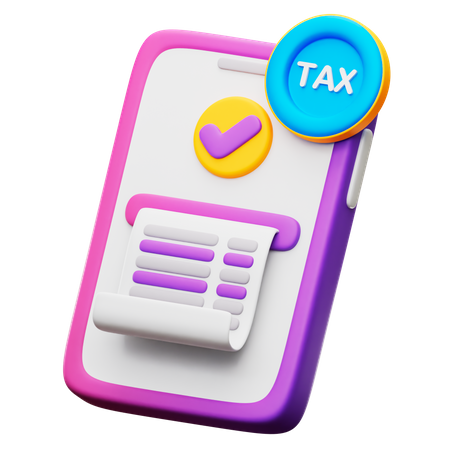 Mobile Tax  3D Icon