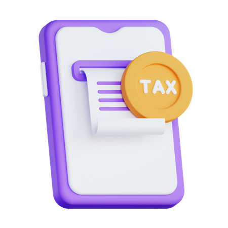 Mobile Tax  3D Icon