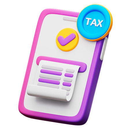 Mobile Tax  3D Icon