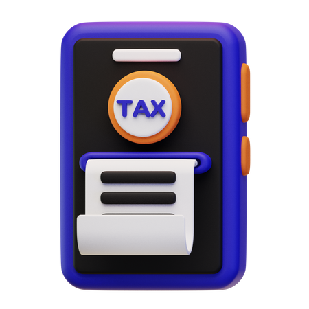 Mobile Tax  3D Icon