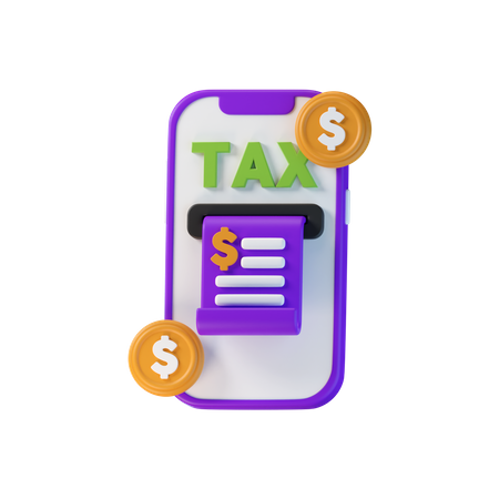 Mobile Tax  3D Icon