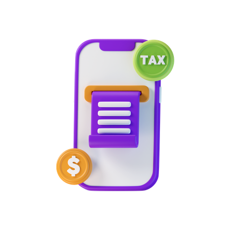 Mobile Tax  3D Icon