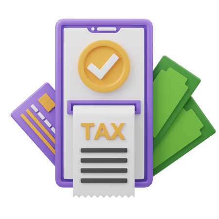 Mobile Tax  3D Icon