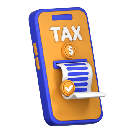 Mobile Tax  3D Icon