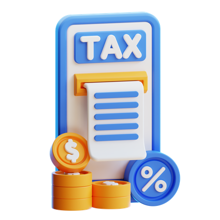 Mobile Tax  3D Icon
