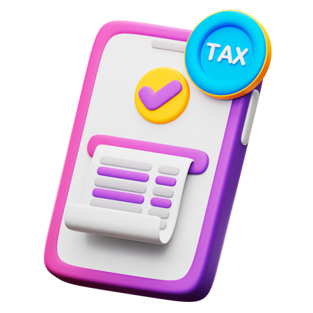Mobile Tax 3D Icon