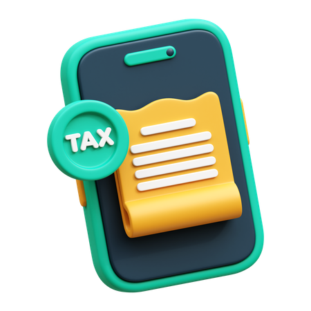 Mobile Tax  3D Icon