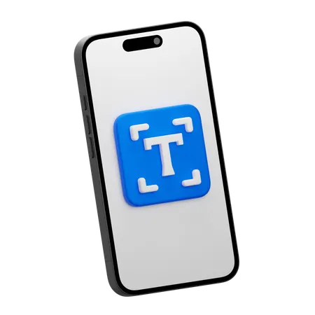 Mobile Text  3D Icon