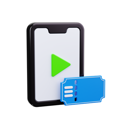 Mobile Ticket  3D Icon